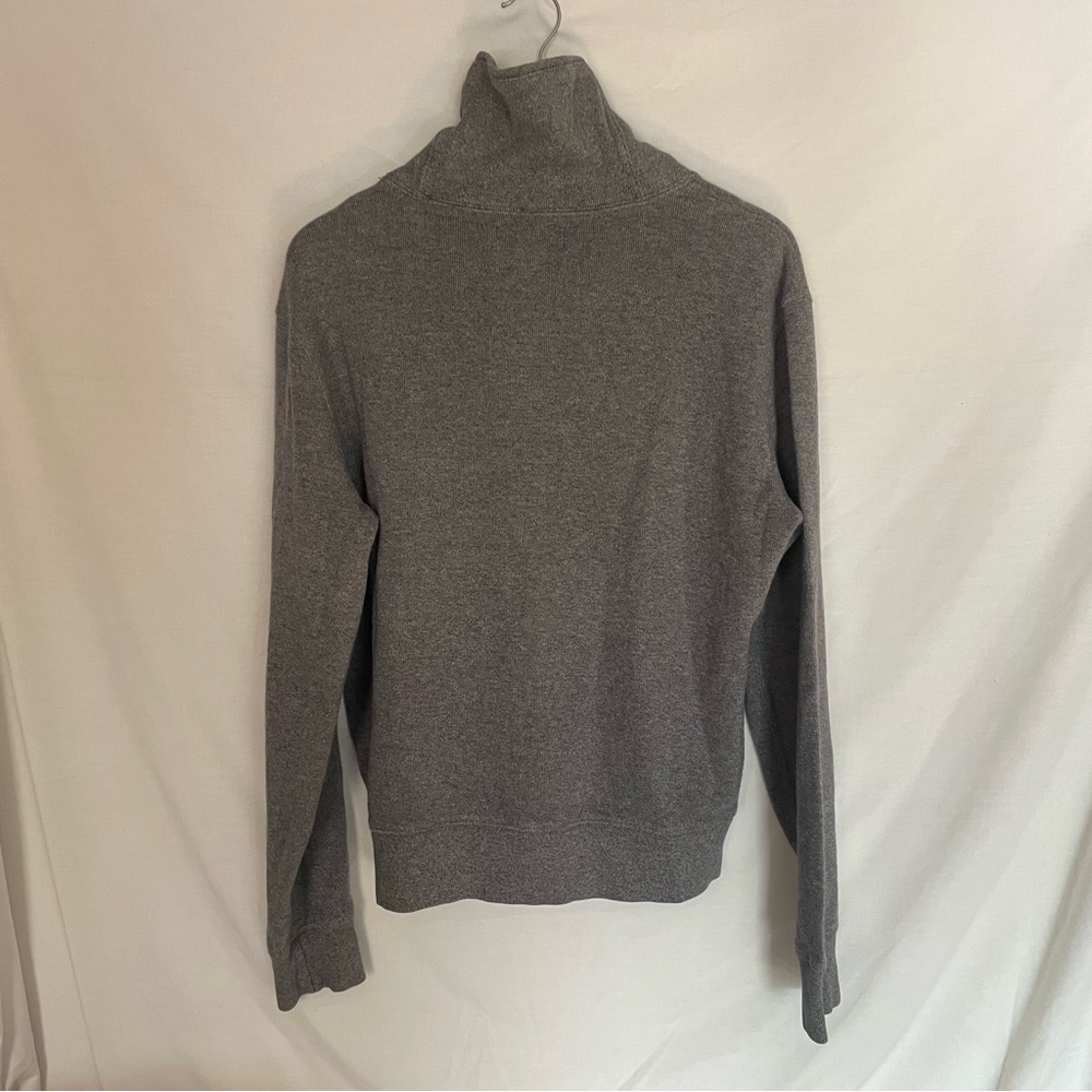 Ralph Lauren Heather Gray Polo 2 button tall collar sweatshirt material size PS - Picture 6 of 9
